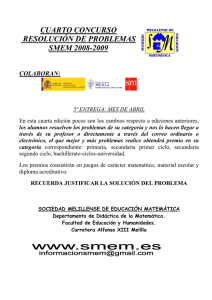 CUARTO CONCURSO RESOLUCIÓN DE PROBLEMAS SMEM 2008-2009