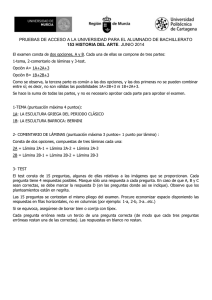 PRUEBAS DE ACCESO A LA UNIVERSIDAD PARA EL ALUMNADO DE... 153 HISTORIA DEL ARTE