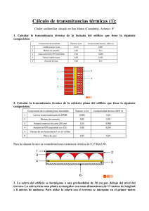 Cálculo de transmitancias térmicas (1):