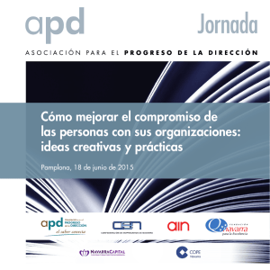 Sesión "Cómo mejorar el compromiso de las personas con sus organizaciones". APD Navarra