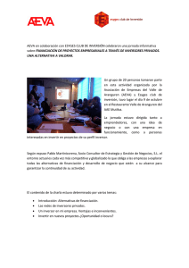 Jornada "Financiación de Proyectos Empresariales". AEVA - Esyges