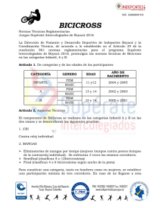 Reglamento de Bicicross 2016