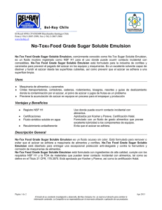 No-Tox Food Grade Sugar Soluble Emulsion ®