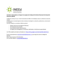 Llamado a interesados en integrar los equipos de trabajo del... Educativa (INEEd)
