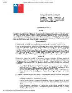 RESOLUCIÓN EXENTA Nº:1000/2015 DECLARA  PREDIO  INFECTADO 