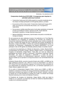 Compromiso Audiovisual 2015-2020: 14 programas para impulsar la actividad audiovisual nacional