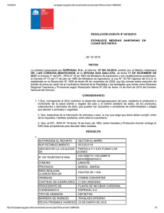 RESOLUCIÓN EXENTA Nº:2818/2015 ESTABLECE  MEDIDAS  SANITARIAS  EN LUGAR QUE INDICA ., 30/ 12/ 2015