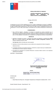 RESOLUCIÓN EXENTA Nº:3852/2015 APRUEBA  MONOGRAFÍA  DE  PROCESO  Y EXCLUYE  DEL 