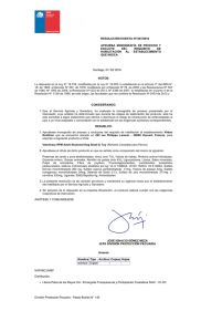 RESOLUCIÓN EXENTA Nº:657/2016 APRUEBA  MONOGRAFÍA  DE  PROCESO  Y EXCLUYE  DEL 