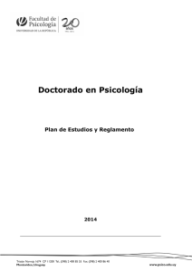 Doctorado en Psicología  Plan de Estudios y Reglamento 2014