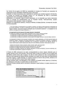 Instalación de los Institutos y la distribución de los espacios físicos