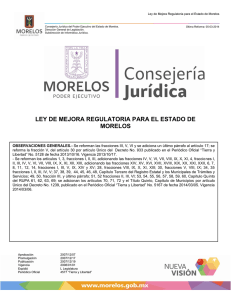 Ley de Mejora Regulatoria del Estado de Morelos