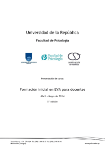 Universidad de la República Formación inicial en EVA para docentes