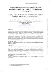 AR IsaacsBornandMA RepresentacionesSocialesSobreInclusiondePersonasconDiscapacidadenEducacionSuperior 2014