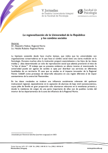 La regionalización de la Universidad de la República