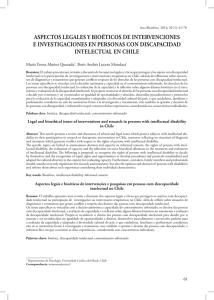 AR MunozQuezadaMT AspectoslegalesybioeticosdeintervencioneseinvestigacionesenpersonascondiscapacidadintelectualenChile 2014