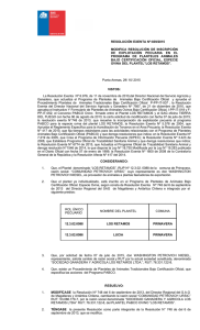 Modifica resolución de inscripción de explotación pacuaria en el Programa de Planteles Animales Bajo Certificación Oficial, especie ovina del plantel Los Retamos .