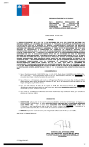 Modifica Resolución de inscripción de explotación pecuaria en el programa de Planteles Animales Bajo Certificación Oficial que señala