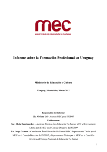 Informe formacion profesionaluruguay 2012