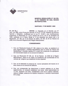 Modifica Res. N° 196 de 2008. Región Metropolitana. Quilicura.