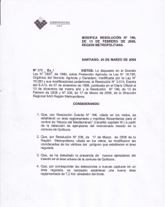 Modifica Resolución N° 196 de 13 de feberero de 2008, Región Metropolitana. Quilicura.