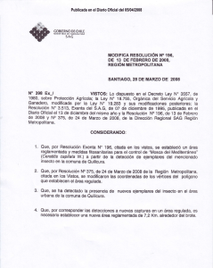 Modifica Resolución N° 196, Región Metropolitana. Quilicura.