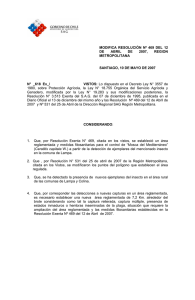 Modifica Resolución Nº 469 del 12 de abril de 2007. Región Metropolitana. Lampa.