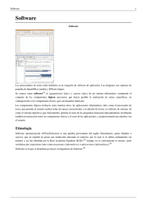 Software, Programas o Recurso L gico. Compilado de Wikipedia por Jorge Karica C.