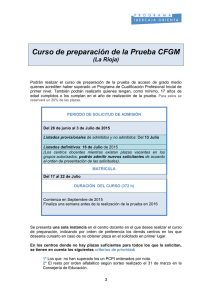 Curso de preparación de la Prueba CFGM  (La Rioja)