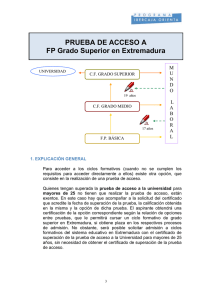 PRUEBA DE ACCESO A FP Grado Superior en Extremadura M U