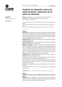 Fenotipos de disfunción crónica del injerto pulmonar: experiencia de un