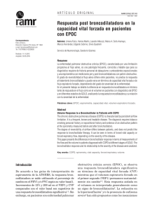 Respuesta post broncodilatadora en la capacidad vital forzada en pacientes con EPOC