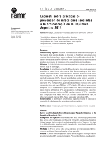 Encuesta sobre prácticas de prevención de infecciones asociadas Argentina 2014