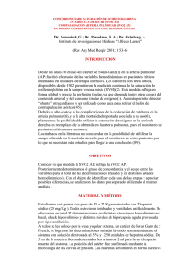 - Concordancia de saturaci n de oxihemoglobina en aur cula derecha (SVO2) comparada con arteria pulmonar (SVO2) en perros con distintos estados hemodin micos.