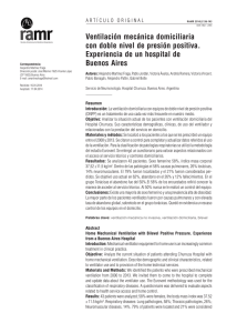 Ventilación mecánica domiciliaria con doble nivel de presión positiva. Buenos Aires