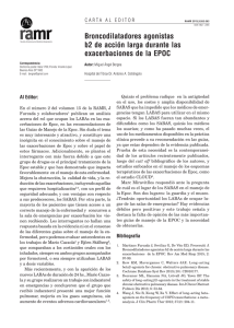 Broncodilatadores agonistas b2 de acción larga durante las exacerbaciones de la EPOC 262