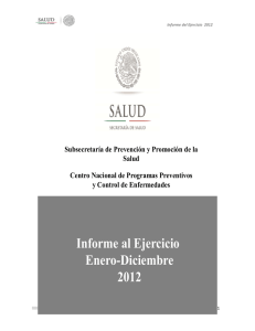 Informe de Labores del CENAPRECE 2012