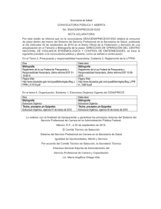 Nota Aclaratoria Convocatoria Pública y Abierta SSA/CENAPRECE/2015/02