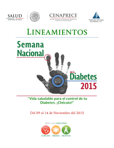 Lineamientos Semana Nacional de la Diabetes 2015