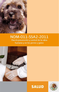 NOM-011-SSA2-2011 Para la prevención y control de la rabia humana y en los perros y gatos