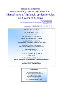 manual para la vigilancia epidemiologica del colera en mexico