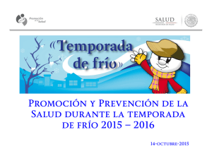Promoción y Prevención de la salud durante la temporada de frío 2015-2016