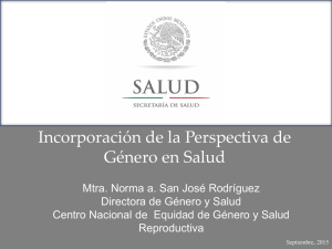 Incorporación de la Perspectiva de Género en Salud