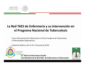 La Red TAES de enfermería y su intervención en el Programa Nacional de Tuberculosis