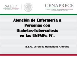 Atención de enfermería a personas con Diabetes Tuberculosios en las UNEMEs EC