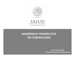 Adherencia terapéutica en tuberculosis