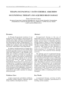 TERAPIA OCUPACIONAL Y DAÑO CEREBRAL ADQUIRIDO Á S