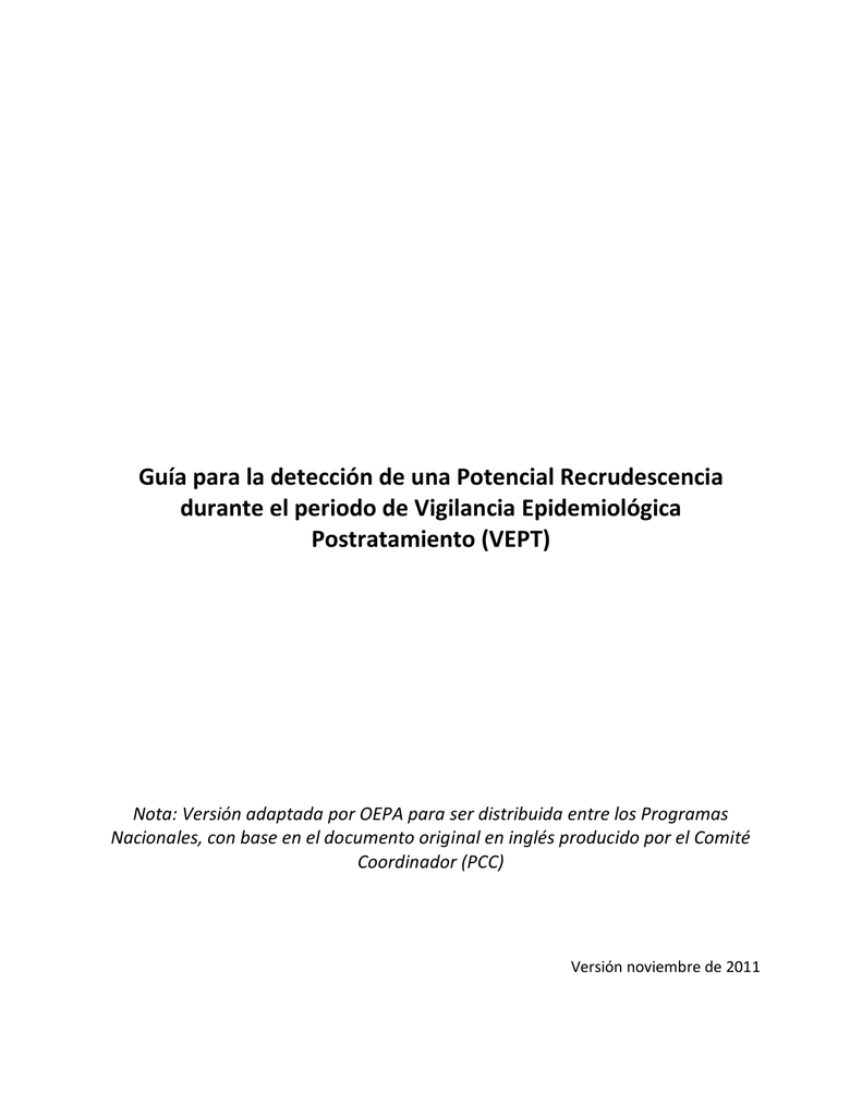 Gu A Para La Detecci N De Una Potencial Recrudescencia Durante El ...