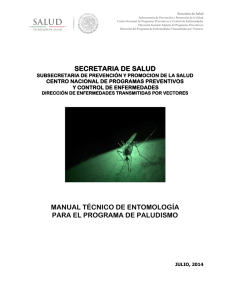 Manual Técnico de Entomología de Paludismo