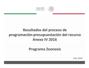 Materiales de Educación para la salud programados con presupuesto Anexo IV, Seguro Popular 2016.